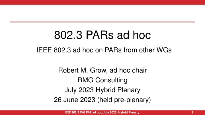 IEEE 802.3 Ad Hoc Meeting Highlights