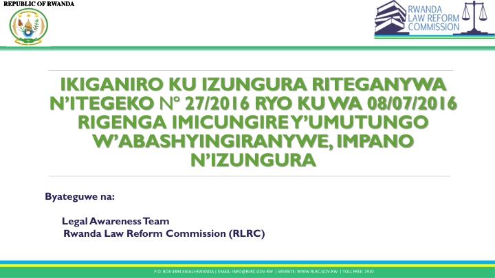 The Legal Rights of Inheritance in Rwanda