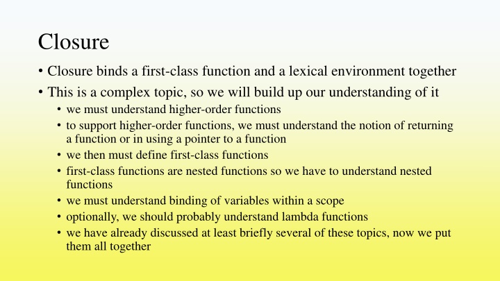 Closures, Lambda Functions, and Higher-Order Functions in Programming