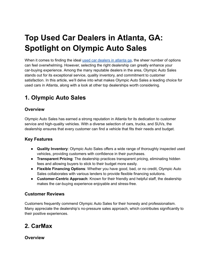 top used car dealers in atlanta ga spotlight n.w