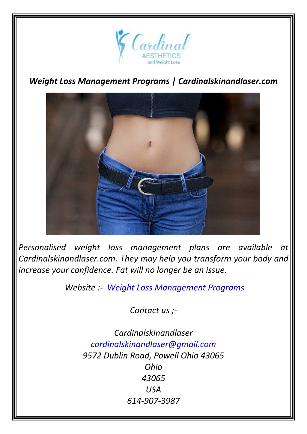 weight loss management programs l.w