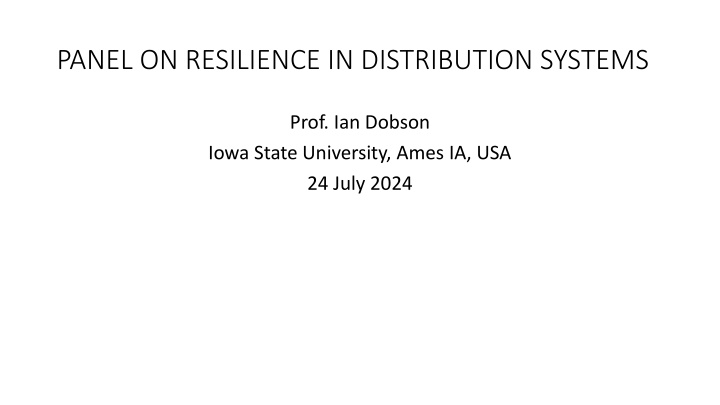 Enhancing Power System Resilience: Insights and Strategies