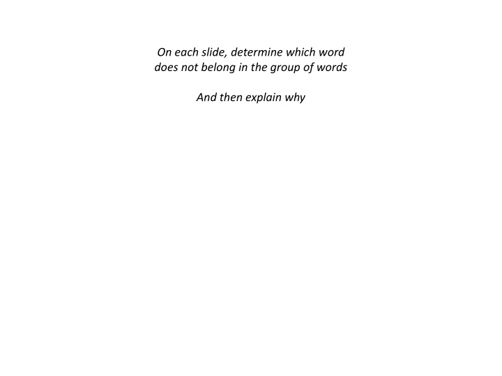 Word Association Challenge: Odd One Out