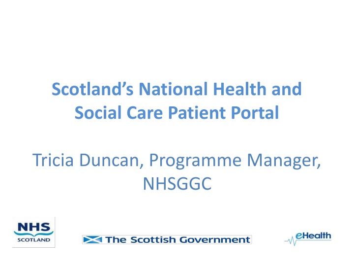 National Patient Portal Development in Scotland
