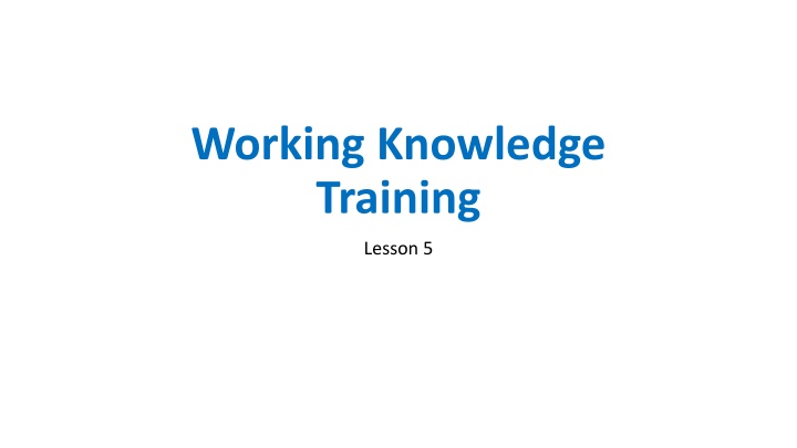 Visual Programming IV Training Overview