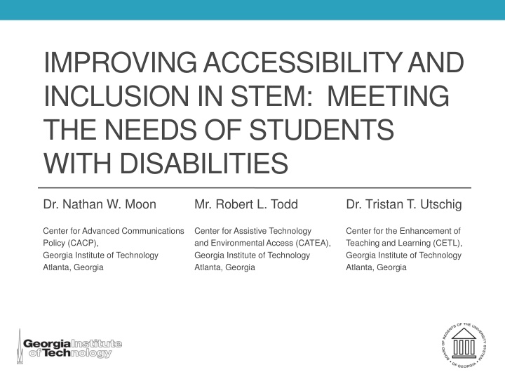 Promoting Accessibility and Inclusion in STEM Education