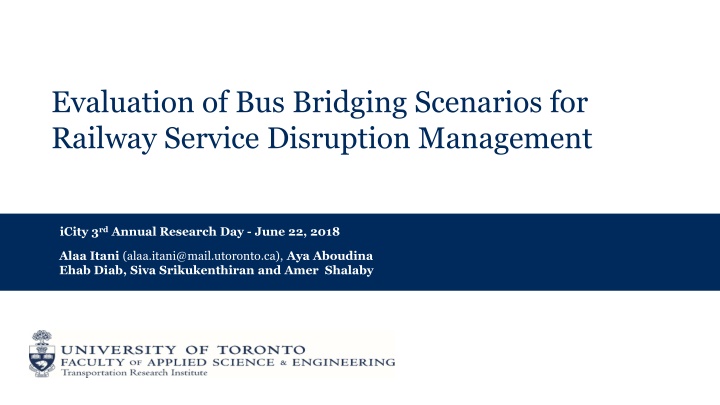 Evaluation of Bus Bridging Scenarios for Railway Service Disruption Management