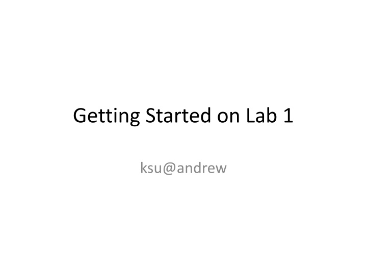 Introduction to Lab 1: Understanding Migratable Processes and Transactional File Streams