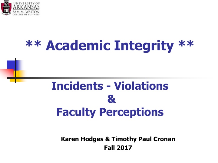 Academic Integrity and Violations: Insights and Trends at University of Arkansas