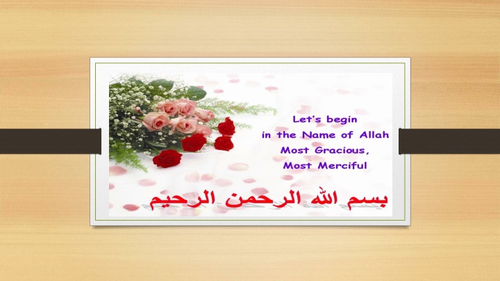Welcome to Distance Learning Class - Grade 9 Islamic Education Session