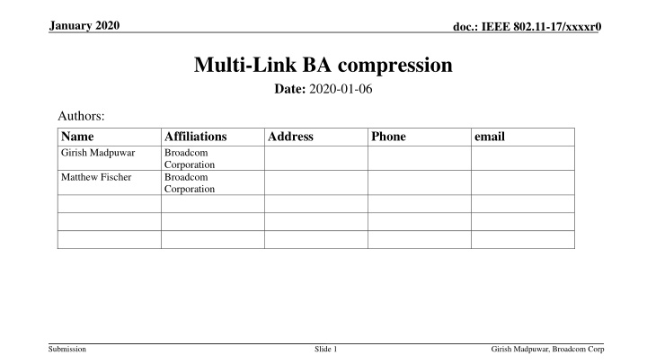 IEEE 802.11-17: Enhancing Multi-Link Operation for Higher Throughput