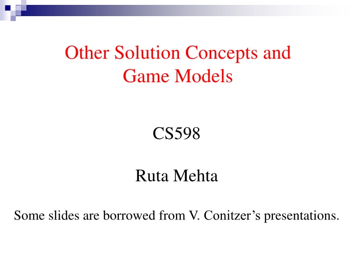 Game Theory Concepts and Models in Strategic Decision-Making