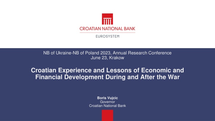 Economic and Financial Development of Croatia During and After the War