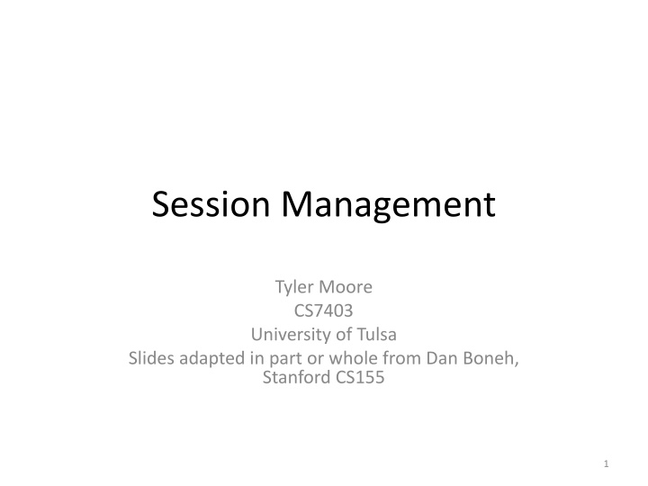 Session Management Challenges in Web Applications