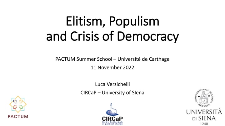 Elitism and Populism in the Crisis of Democracy