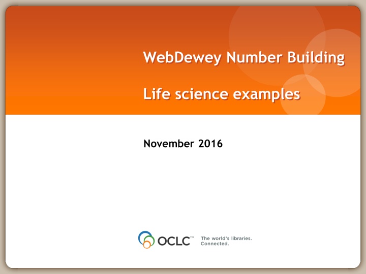 Dewey Decimal Classification Building Examples 2016