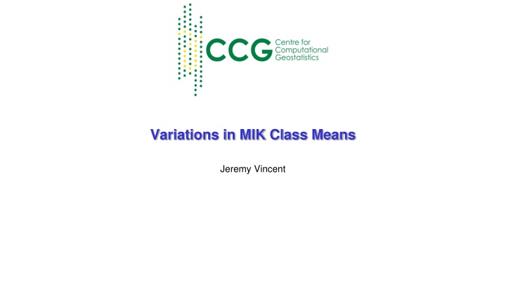 Analyzing Variations in MIK Class Means by Jeremy Vincent