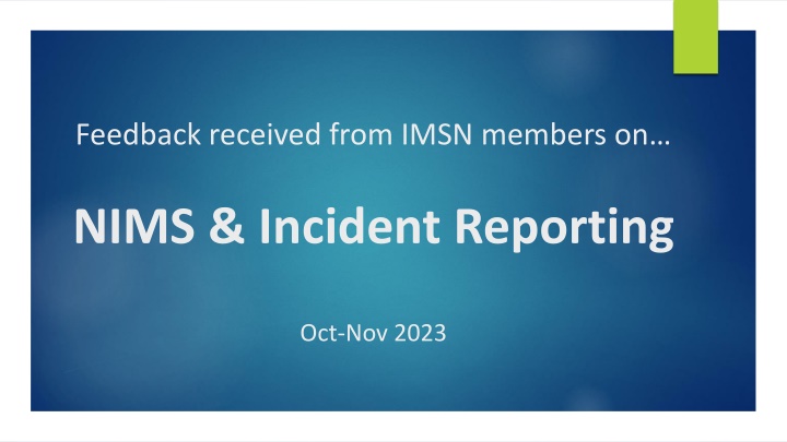 Feedback Analysis on Medication Incident Reporting in Hospitals