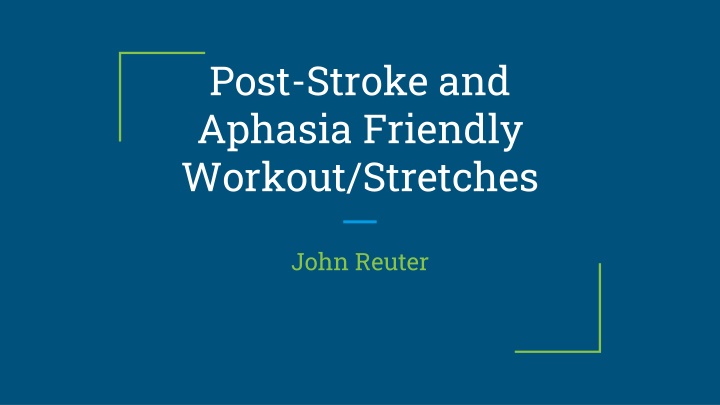 Post-Stroke & Aphasia Friendly Workout Stretches for Improved Movement