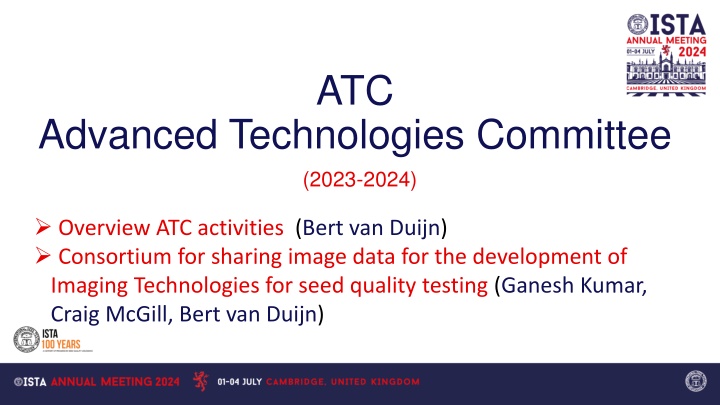 ATC Advanced Technologies Committee Overview 2023-2024 Activities