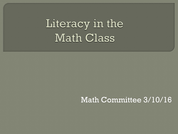 Mathematical Literacy and Its Importance in Education