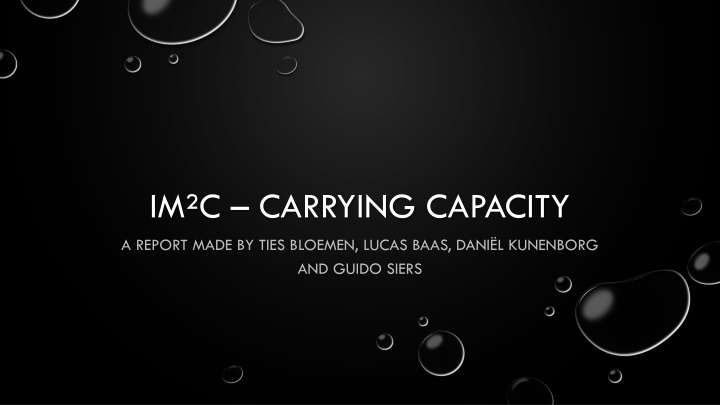 Analysis of Carrying Capacity Report by Bloemen, Baas, Kunenborg, and Siers