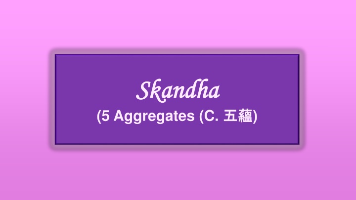 The Five Aggregates in Buddhism