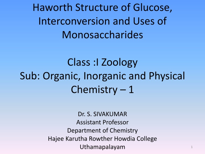 Uses and Conversions of Glucose and Fructose in Chemistry