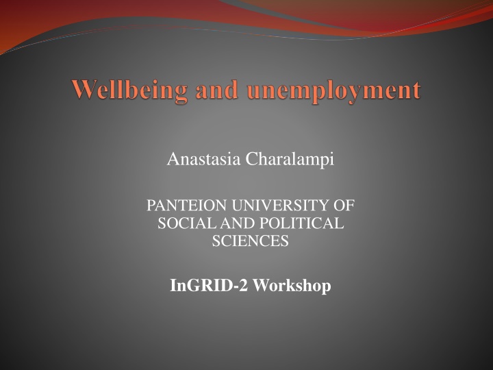 The Impact of Unemployment on Wellbeing: A European Study