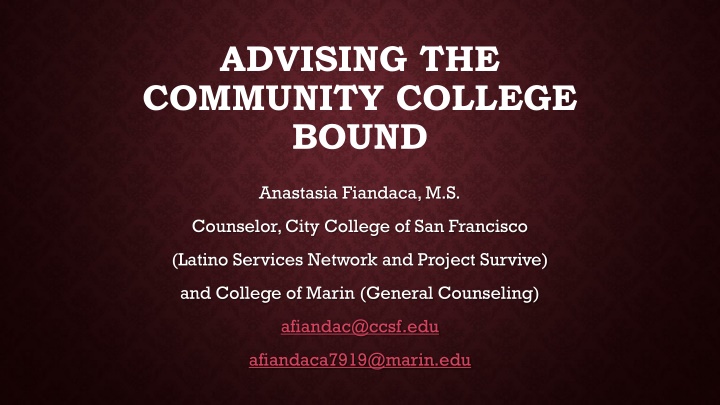 Maximizing Success: Community College Guidance and Myths Debunked