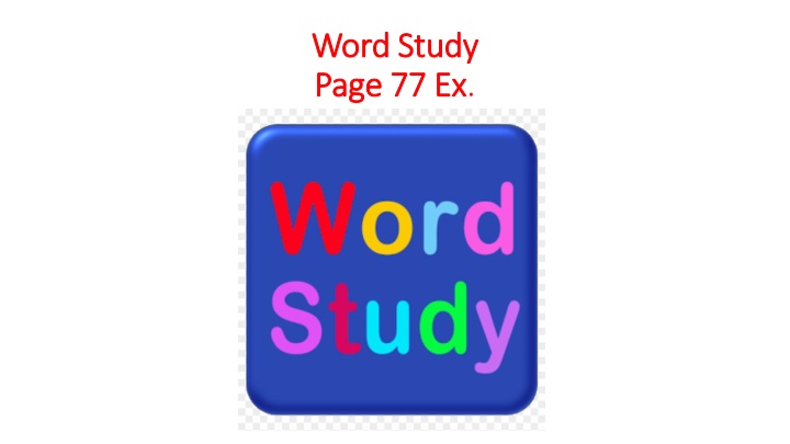 Word Study and Translations in English Language Learning