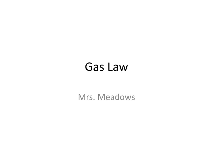 Gas Laws and Pressure Units