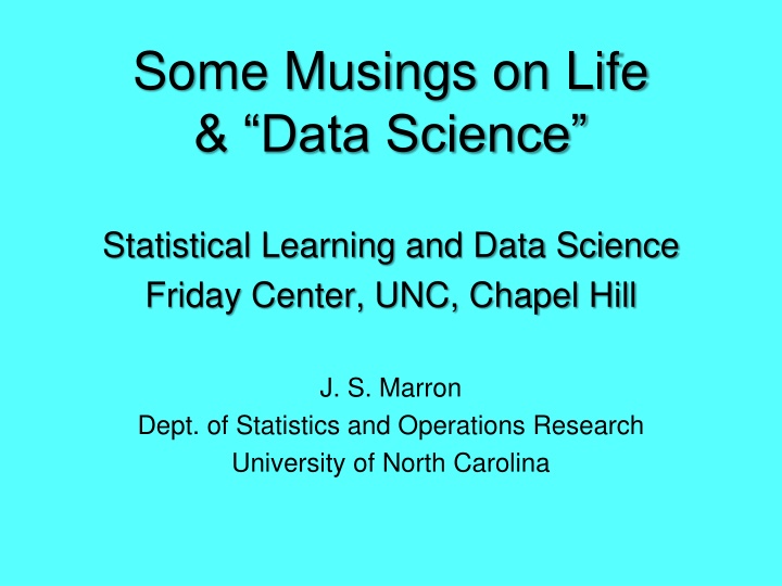 Insights into the World of Statistics and Data Science