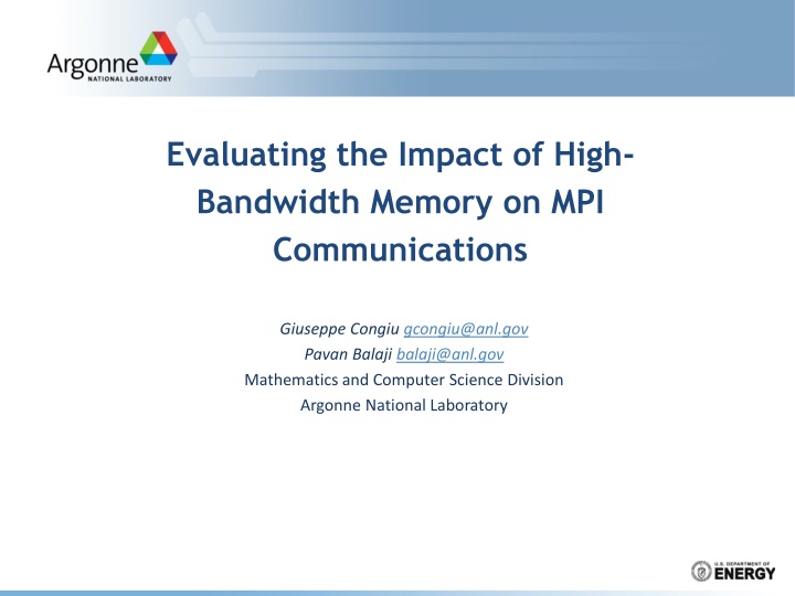 Impact of High-Bandwidth Memory on MPI Communications