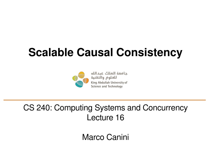 Causal Consistency in Computing Systems