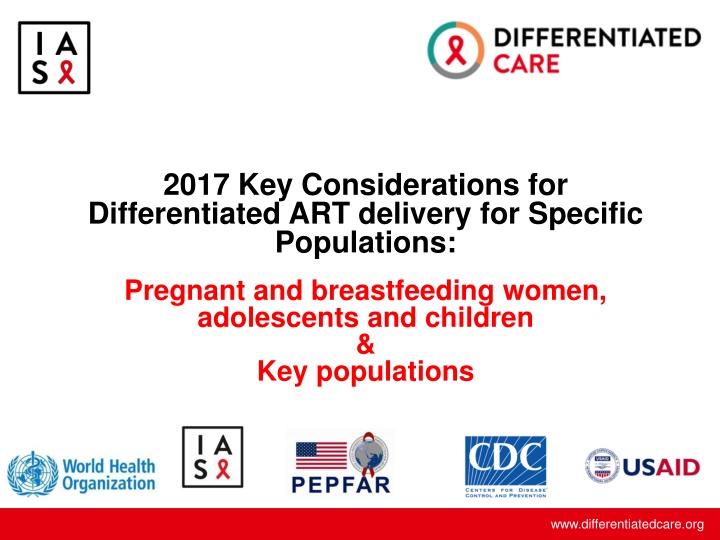 Key Considerations for Differentiated ART Delivery for Specific Populations