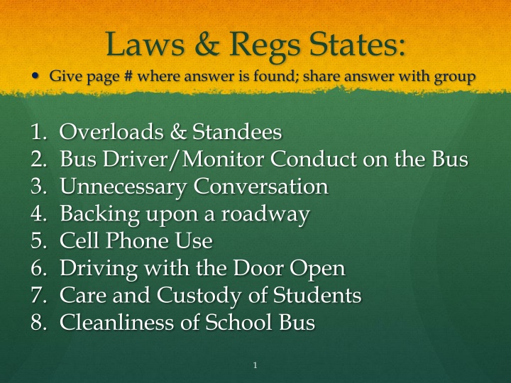 School Bus Safety and Regulations: Guidelines for Drivers and Staff