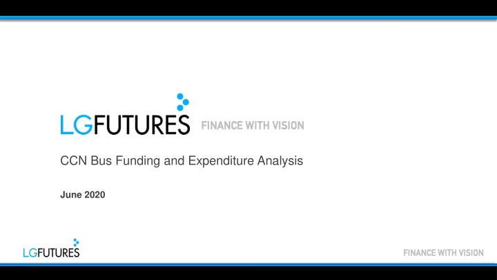 Analysis of Bus Funding and Expenditure in CCN Authorities