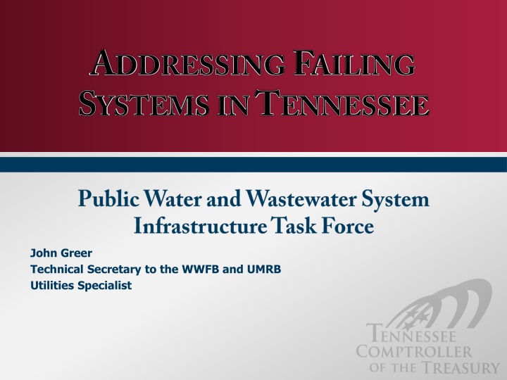 Overview of Water and Wastewater Financing Board (WWFB) and Utility Management Review Board (UMRB)