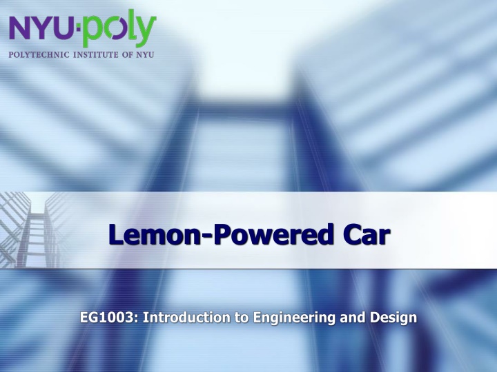Lemon-Powered Car Experiment: Creating Electricity from Citrus Cells