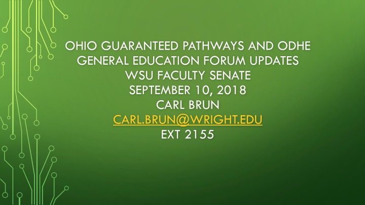 Ohio Higher Education Pathways and Transfer Network Updates