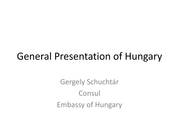Overview of Hungary: Geopolitical, Economic, and Cultural Insights