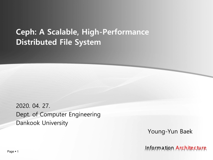 Overview of Ceph: A Scalable Distributed File System