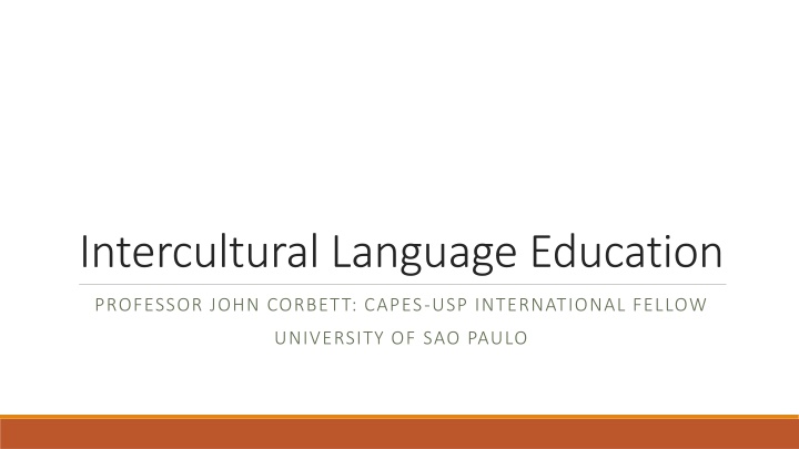 Intercultural Language Education with Professor John Corbett