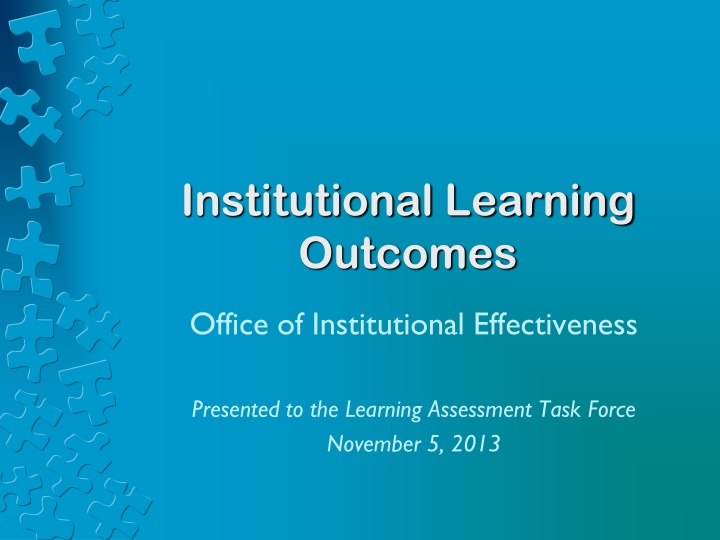 Mesa Institutional Learning Outcomes Overview
