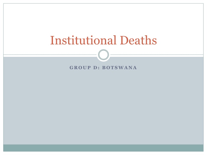 Enhancing Death Registration Process in Botswana