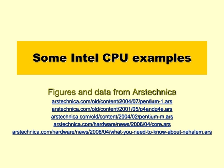 Intel CPU Architectures Overview: Evolution and Features