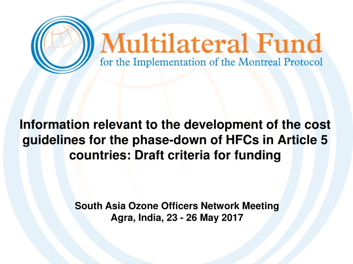 Development of Cost Guidelines for HFC Phase-down in Article 5 Countries