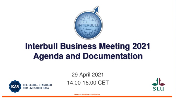 Interbull Business Meeting 2021 Agenda and Documentation Summary