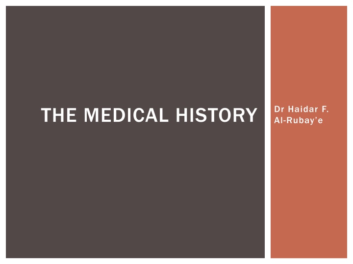 Efficient Medical History Taking Guidelines